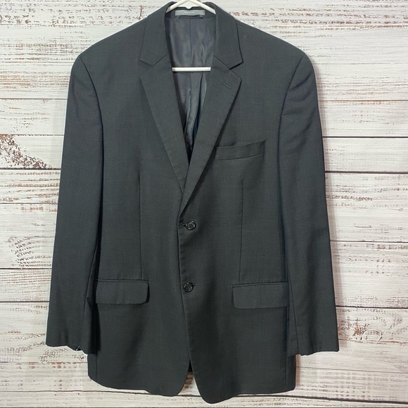 MICHAEL KORS 100%‎ WOOL GRAY 2 BUTTON BLAZER JACKET - Picture 1 of 7
